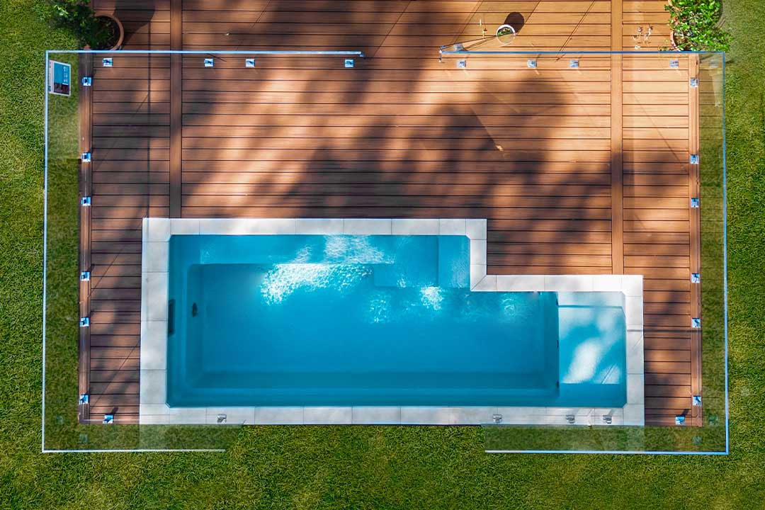 overlooking a Whitsundays instant pool from above